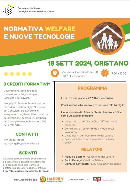Convegno - Oristano del 18 settembre 2024 